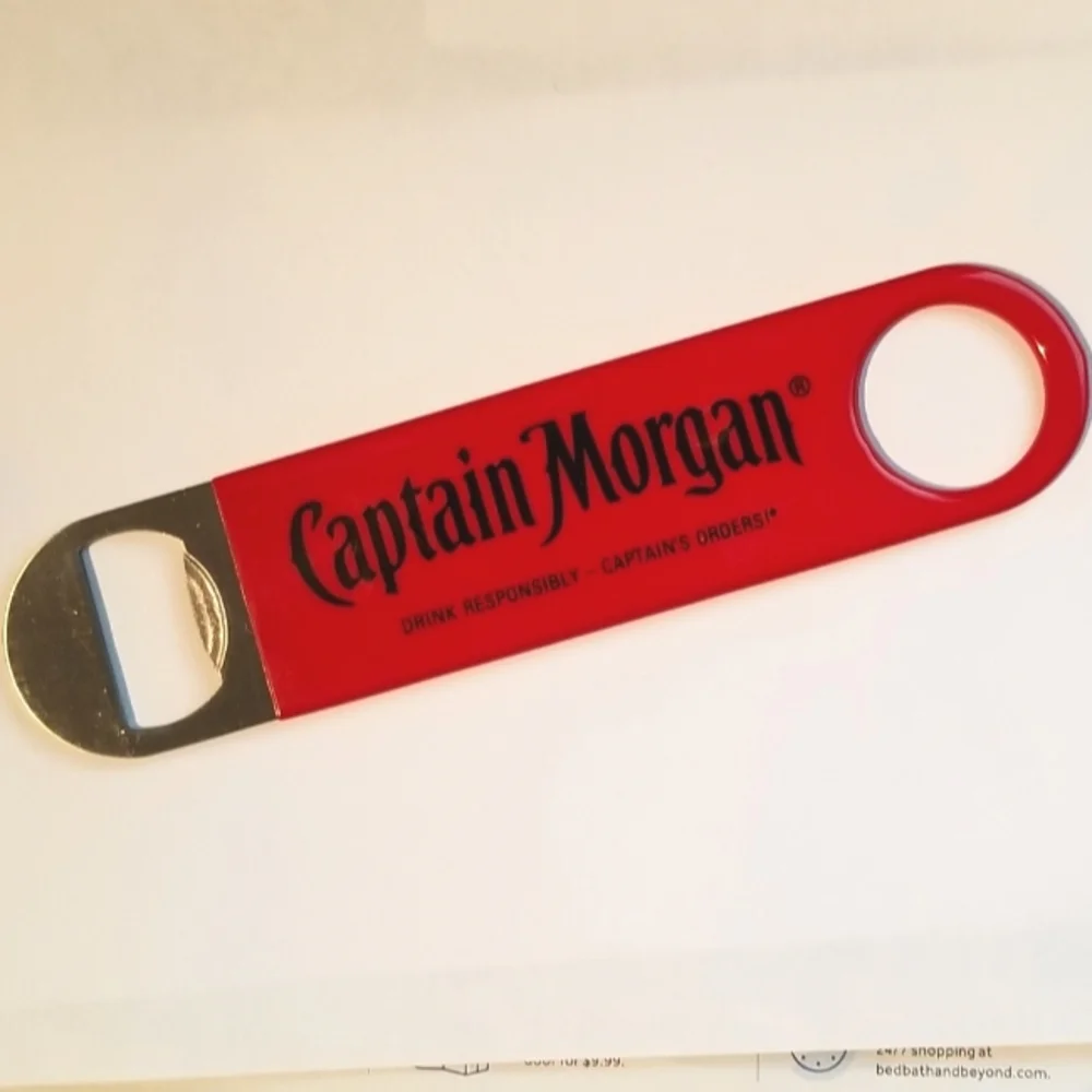 [NEW] Bartender's Speed Bottle Opener RUBBER GRIP Captain Morgan